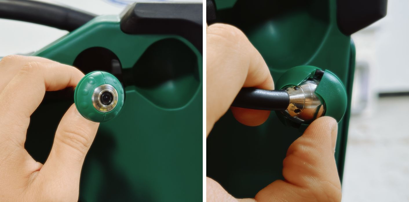 MiniFlex camera skid in place, and split open after release